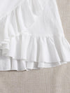 Off Shoulder Tie Front Wrap Hem Dress