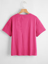 Drop Shoulder Letter Graphic Tee