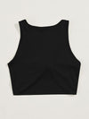 Twist Front Rib knit Tank Crop Top