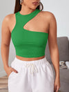 ICON Asymmetrical Shoulder Crop Top