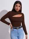 Cutout Front Fitted Tee
