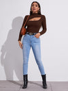 Cutout Front Fitted Tee