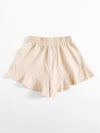 Frenchy Ruffle Hem Solid Shorts