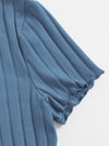 Lettuce Edge Button Front Rib knit Top