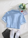 Polo Collar Rib knit Tee