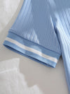 Polo Collar Rib knit Tee