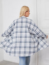 Plus Tartan Plaid Button Up Tunic Shirt