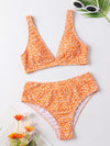 Ditsy Floral V Neck Bikini Swimsuit