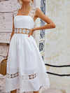 Eyelet Embroidery Zip Back Cami Dress