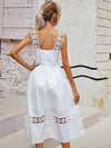 Eyelet Embroidery Zip Back Cami Dress