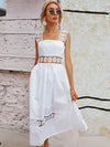 Eyelet Embroidery Zip Back Cami Dress