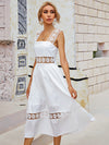Eyelet Embroidery Zip Back Cami Dress