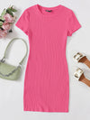 Solid Rib knit Bodycon Dress