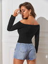 Off Shoulder Solid Tee