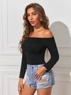 Off Shoulder Solid Tee