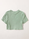 Girls Mock Neck Rib knit Top