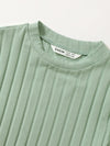 Girls Mock Neck Rib knit Top