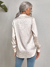 Leopard Jacquard Satin Blouse