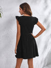 Floral Embroidered Butterfly Sleeve Dress