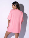 Drop Shoulder Letter Graphic Top