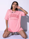 Drop Shoulder Letter Graphic Top