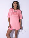 Drop Shoulder Letter Graphic Top