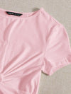 Twist Hem Solid Tee