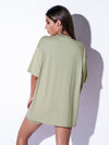 Drop Shoulder Letter Graphic Top