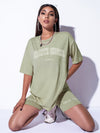 Drop Shoulder Letter Graphic Top