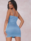 SXY Split Detail Satin Cami Bodycon Dress