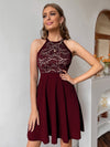 Lace Detail Solid Dress