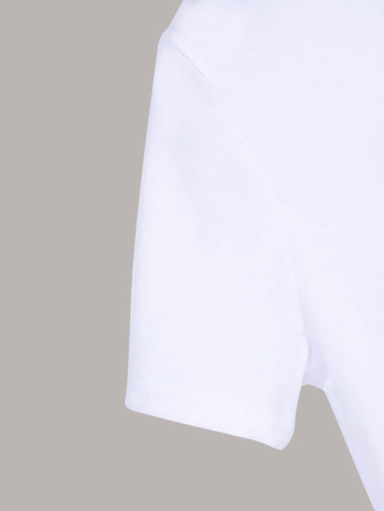 Heart Print Round Neck Tee