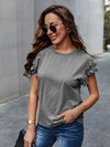 Ruffle Cuff Solid Tee