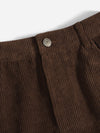 Corduroy Dual Pockets Straight Mini Skirt