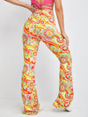 Floral Print Flare Leg Pants
