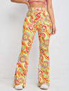 Floral Print Flare Leg Pants