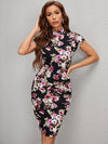 Floral Print Bodycon Dress