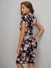 Floral Print Bodycon Dress