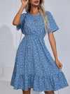 Ditsy Floral Ruffle Hem Dress