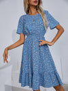 Ditsy Floral Ruffle Hem Dress