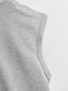 High Low Hem Drawstring Hooded Tee