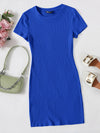 Solid Rib knit Bodycon Dress