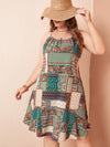 Plus Paisley And Patchwork Print Cami Dress