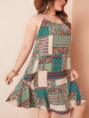 Plus Paisley And Patchwork Print Cami Dress