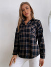 Plaid Print Button Front Shirt