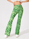 Allover Print Flare Leg Pants