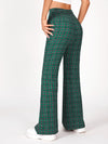 PETITE Plaid Print Flare Leg Pants