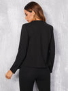 Solid Notch Neck Blazer
