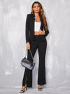 Solid Notch Neck Blazer