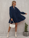 Notch Neck Smock Dress